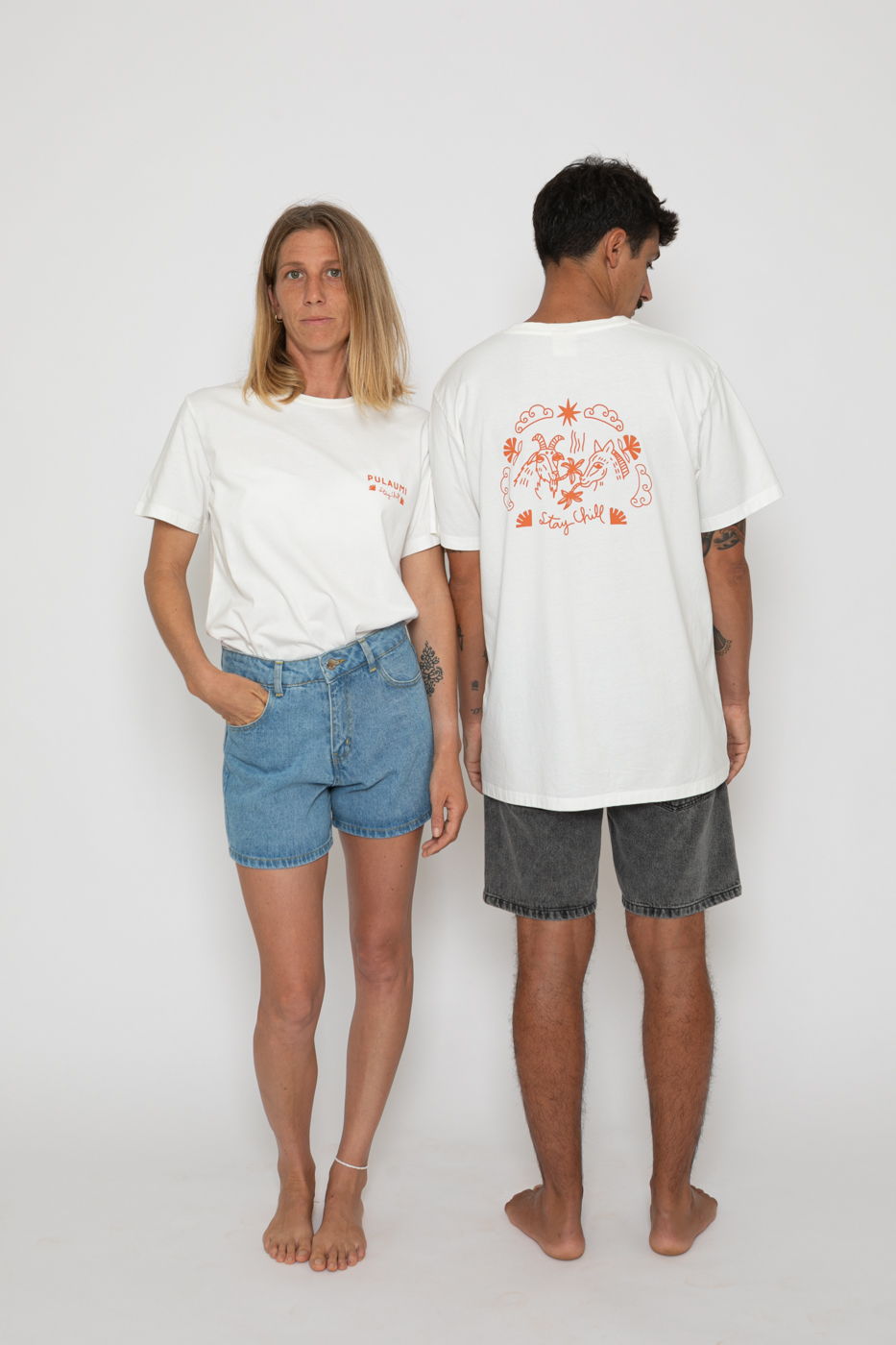 STAY CHILL Classic unisex Tee .  Off White