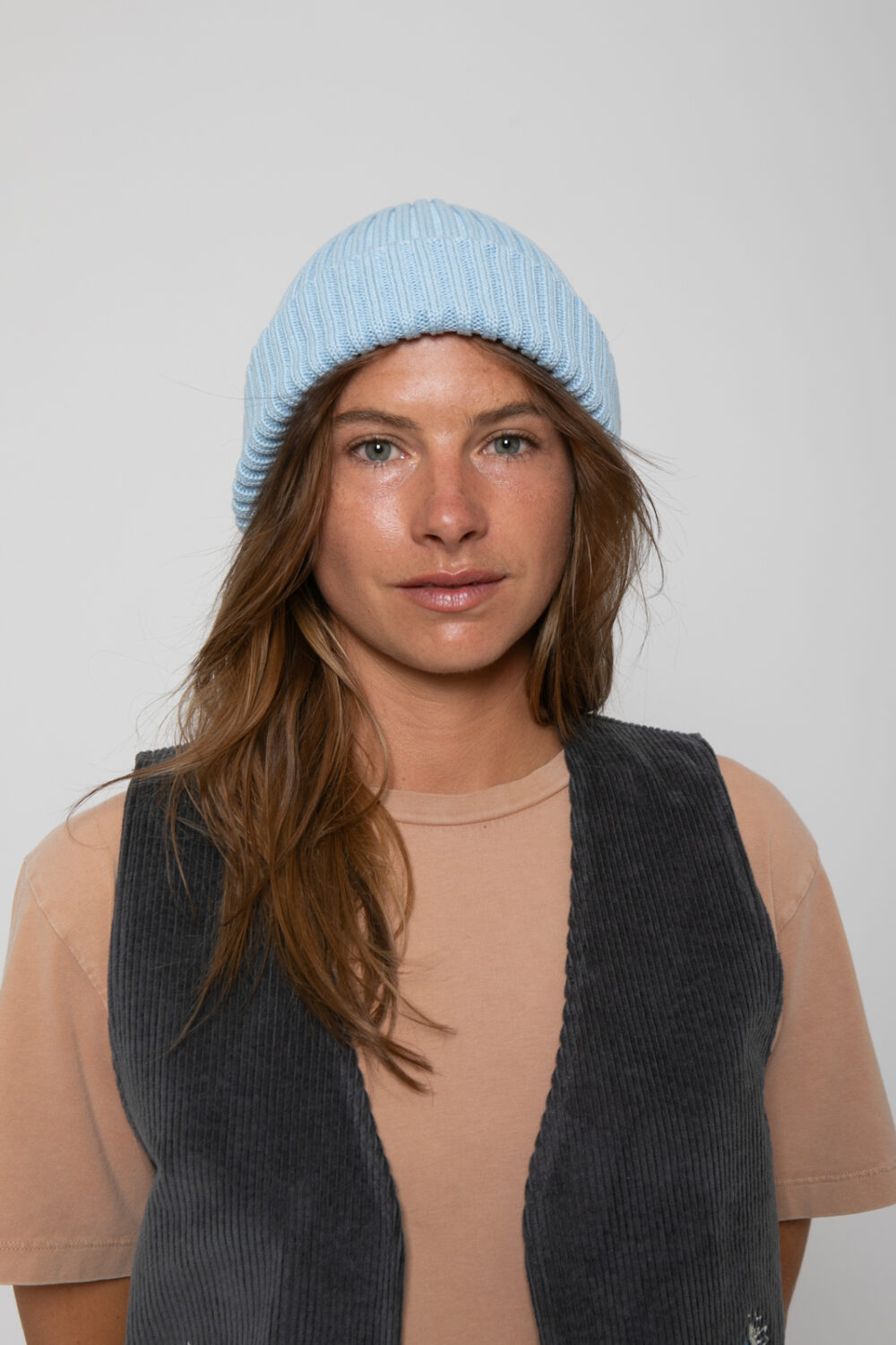 LOS AMIGOS Organic Cotton Beanie . Sky Blue