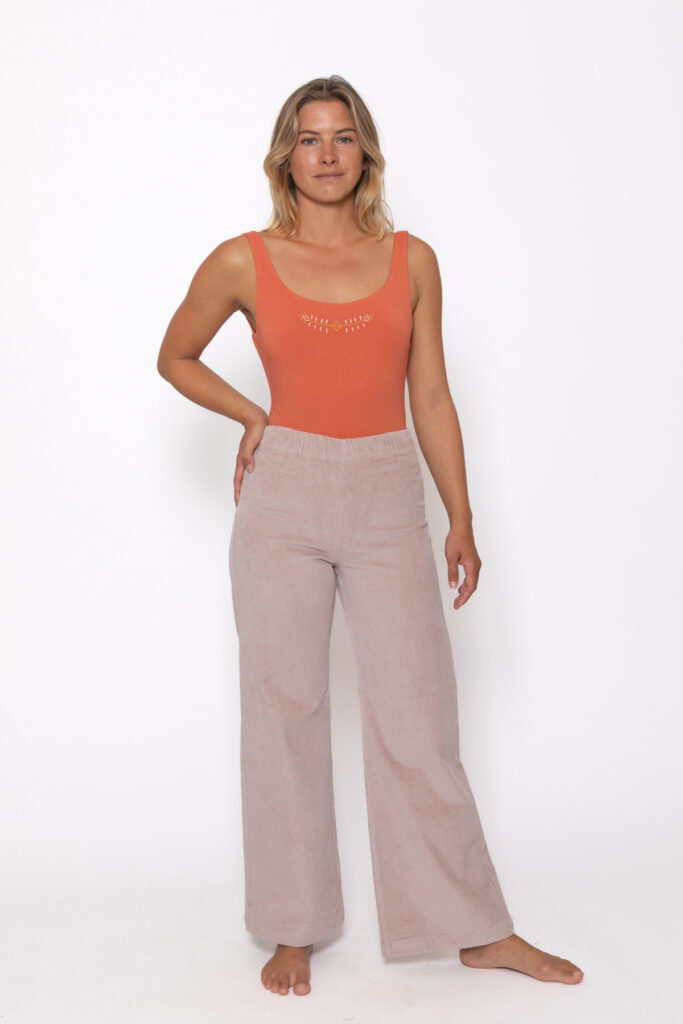 WAVES Corduroy Pants . Old Rose