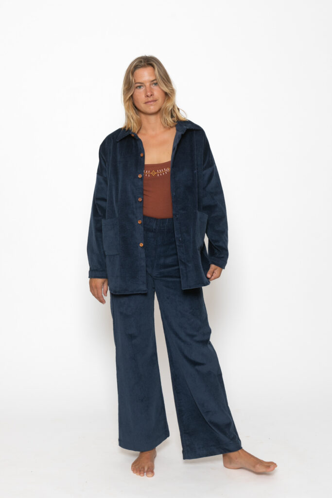 WAVES Corduroy Pants . Navy Blue